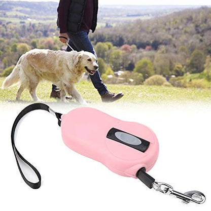 Naroote Retractable Dog Leash, Cat Leash Heavy Duty Pet Leash with Nylon Reflective Tape 2 Meter Dog Walking Leash Dog Leash for Small Dogs for Small Medium Large Dogs (Roseate)