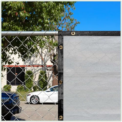 ColourTree 2' x 2' Grey Custom Size Shade Cloth with Grommets - 90% Sunblock, Durable Mesh Fabric Tarp for Dog Kennel Cover, Fence Privacy Screen, Greenhouse, Chicken Coop & Pet Playpen. - color: Grey, size: 2' x 2' Custom Size