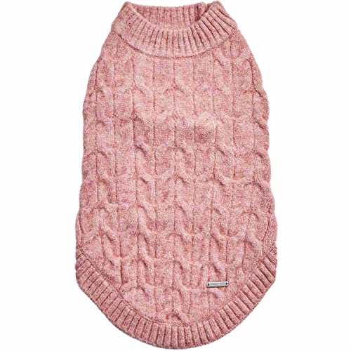 Blueberry Pet Pink Dog Sweater - Cozy Girl Dog Sweater & Pink Pet Coat, Stylish Puppy Winter Clothes & Accessories, Small Pet Coats 10" Back Length - color: Rainbow Pink, Crew-neck, size: 10 inch