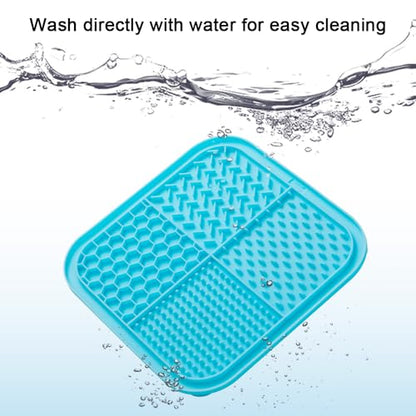 Lick Mat for Dogs & Cats 3 Pack with Suction Cups, Slow Feeder Bowls, Cat Lick Mat for Anxiety Relief, Dog Toys to Keep Them Busy, Enrichment Toys for Bathing, Cat Licking Pad for Boredom