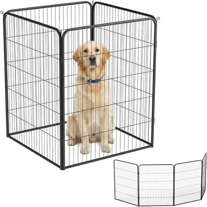 Simple Deluxe Dog Playpen Outdoor Indoor, 40 Inch 4 Panels Dog Fence for Small Dogs Puppy, Perfect Dog Pen for Camping, Yard, RV, Garden Fence, Black - size: 40 Inch 4 Panels