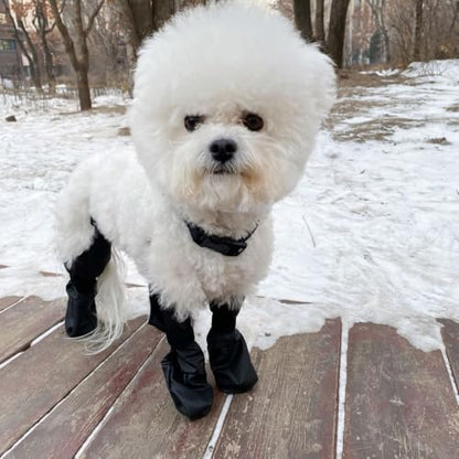 Dog Boots with Suspenders Waterproof and Non-Slip Dog Boots with Adjustable Collar Pet Outdoor Walking Paw Protection Suitable for Hot Pavement in Summer (S) - size: S