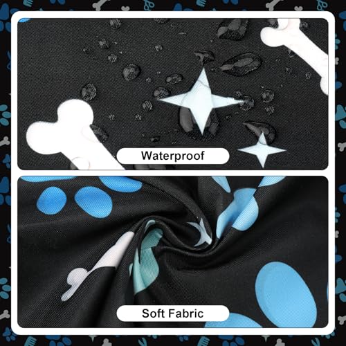 Dog Grooming Waterproof Apron with 2 Pockets, Cute Animals Puppy Dog Pets Apron - style: Blue Dog Paw