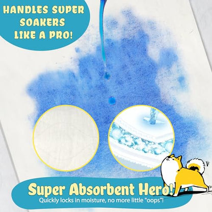 LeapSheep Dog Diaper Liners Pee Pads for Male and Female Dogs, Dog Period Pads, Super Soft Absorbtion Dog Booster Pads Fits Belly Bands, Wraps and Washable Doggy Diapers Female (M, 20) - size: Medium