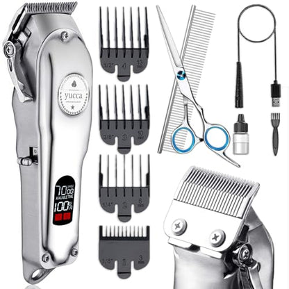 yucca Dog Grooming Clippers for Thick Heavy Coats, Cordless Dog Trimmers Clippers Professional with Metal Blade for Pets Dogs Cats Animals - size: DGC-2