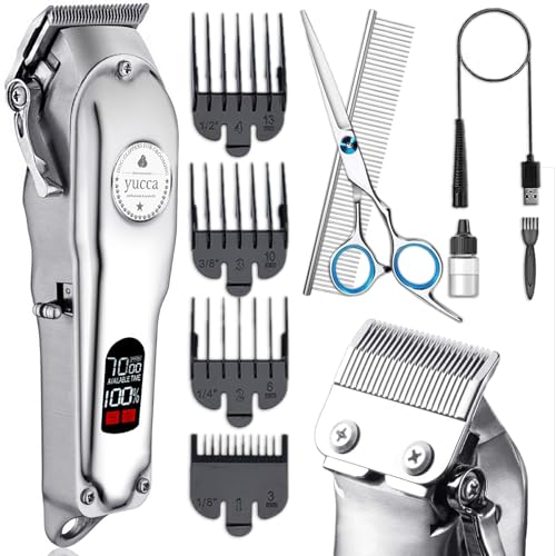 yucca Dog Grooming Clippers for Thick Heavy Coats, Cordless Dog Trimmers Clippers Professional with Metal Blade for Pets Dogs Cats Animals - size: DGC-2