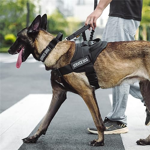 Excellent Elite SPANKERTactical Dog Vest Training Military Patrol Service Dog Harness Adjustable Nylon Dog Harness with Handle(Brown-L) - color: Coyote Brown, size: L