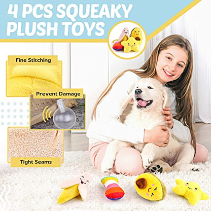 LOYEE Puppy Toys 21 Pack, Small Dog Chew Toys with Rope Toys for Teething Pet Cute Squeak Toy with Treating Ball for Puppy, Small Dogs - 21 Pack - style: 23 - Pack Fox