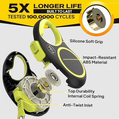 Fida Retractable Dog Leash, Reflective 16ft Heavy Duty Pet Walking Leash for Small/Medium Dog up to 26 lbs, Tangle Free. One-Hand Brake (Small, Neon Yellow) - color: Neon Yellow, size: Small