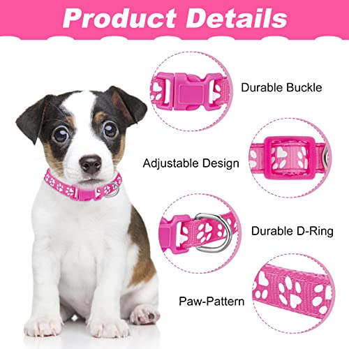 BOUMUSOE 18 Pcs Puppy Collars for Litter Adjustable Puppy Whelping Collars Soft Nylon Puppy ID Collars with Safety Quick Release Buckle for Small Medium Dogs( 19-32cm )