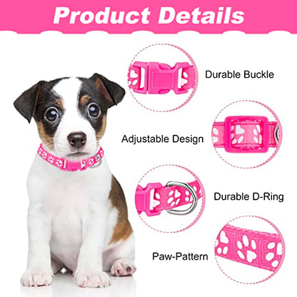 BOUMUSOE 18 Pcs Puppy Collars for Litter Adjustable Puppy Whelping Collars Soft Nylon Puppy ID Collars with Safety Quick Release Buckle for Small Medium Dogs( 19-32cm )