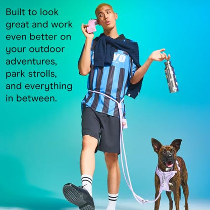 Wild One Hands-Free Adjustable Rope Dog Leash, Standard: 4' to 8.5' Long, .5" Wide, Adjustable for Crossbody, Waist & Handheld Lilac - color: Lilac