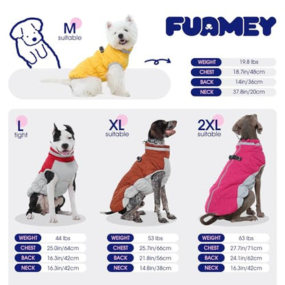 FUAMEY Dog Coat for Small Dogs,Waterproof Dog Winter Jacket with Harness Built in Puppy Cold Weather Coats Reflective Pet Vest with Zipper Warm Fleece Dogs Snowsuit Windproof Mint Green XS - color: Mint Green, size: XS(chest:14in)
