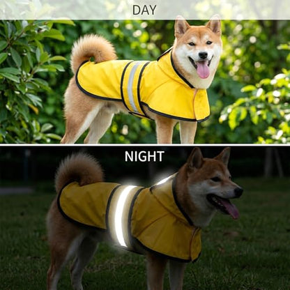 choyaxo Dog Raincoat Dog Rain Jacket with Hooded for Small Medium Dogs - size: Medium