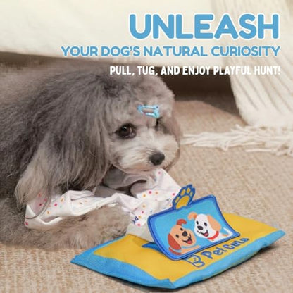 Interactive Dog Puzzle Toy | Anti-Boredom & Mental Stimulation | Snuffle Mat for Dogs | Slow Feeding & Enrichment Game | Small, Medium Dogs | Pizza, Bowling or Tissue (Tissue) - color: Tissue (Blue)
