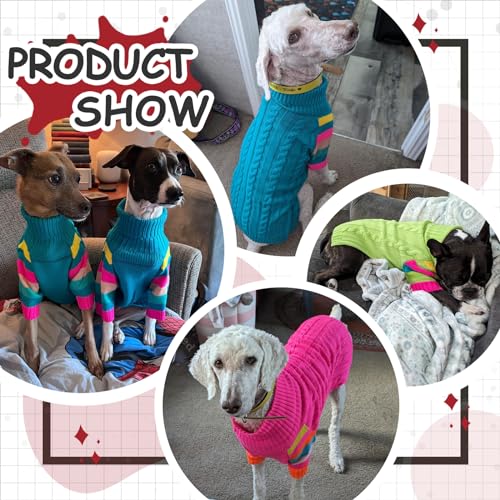 XSmall Dog Sweaters - Stretchy Turtleneck Pullover for Small Dogs, Girls & Boys - color: Red, size: X-Small