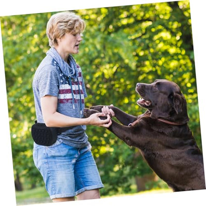 Abaodam Dog Treat Pouch Silicone Training Snack Bag Waist Belt for Outdoor Use Sealed Design Magnetic Closure Easy Pet Training and Walks
