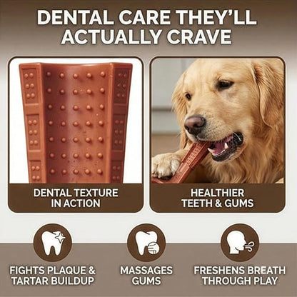 SPOT Bam-Bones Plus Coffee Wood T-Bone Dog Chew Toy, Beef Flavor, Nylon and Coffee Wood Fiber Blend, Durable Chew for Heavy Chewers and Dogs Under 90 lbs, Non-Splintering Dental Chew, 7 Inch - size: 7 Inch (Pack of 1)