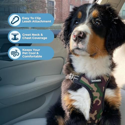 Best Pet Supplies Voyager Adjustable Step-in Flex Breathable Mesh Dog Harness for Small Medium Large Dogs (Army/Black Trim), XS - color: Harness (Army/Black Trim), size: XS