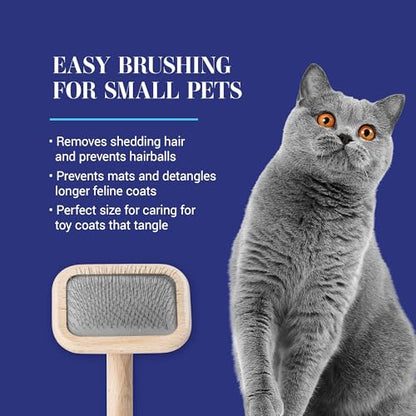 Chris Christensen Mark I Slicker Brush for Dogs, 12mm Pins, Groom Like a Pro, Handcrafted Lightweight Beechwood Ergonomic Handle, Stainless Steel Pins, A5I X-Small. Made in Germany. - size: Mark I Extra Small