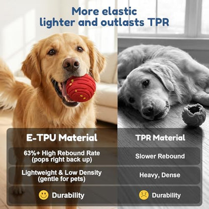 Interactive Dog Toys, Smart Interactive Dog Ball with 3 Modes, Auto-Moving&Bouncing, High-Resilience&Chew Resistant E-TPU Dog Ball, IPX6 Waterproof, Indoor&Outdoor Use, Rolling Ball Dogs - color: Basic