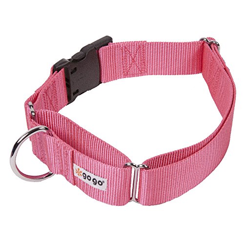GOGO Pet Products Martingale Gentle Training Collar, X-Large, Pink - color: Pink, size: Xlarge (1 1/2" web width)