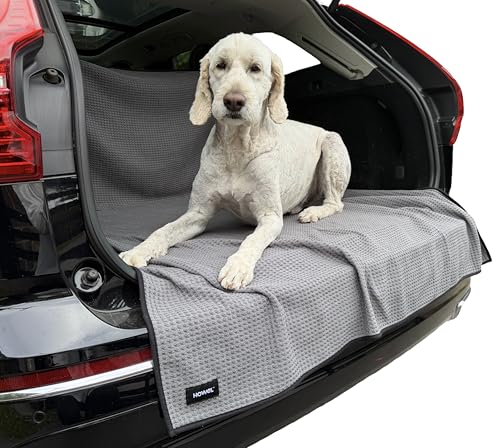 Dog Towel Blanket for Drying Dogs and Cover for Car Back Seat, XLarge 71" x 59", Ultra Quick Dry and Absorbent Microfiber, Light Weight, Machine Washable, Soaks Over 1.5L, Grey, Beach to Boot