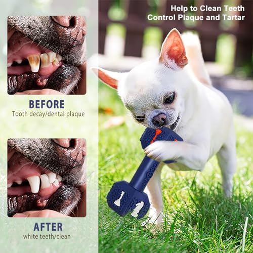 Dog Chew Toys for Aggressive Chewers,Food Grade Non-Toxic Dental Pet Toy,Tough Durable Indestructible Dog Toys for XSmall Dogs.Blue（5IB-8IB） - color: Small 4.3IN Blue
