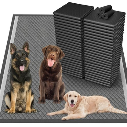 36"x36" Activated Charcoal Pee Pads for Dogs , 32 Count, Extra Large, Super Absorbent, Leakproof and Odor Resistant, Disposable Puppy Pads, Pet Training Pads, Potty Pads - size: 36"x36"