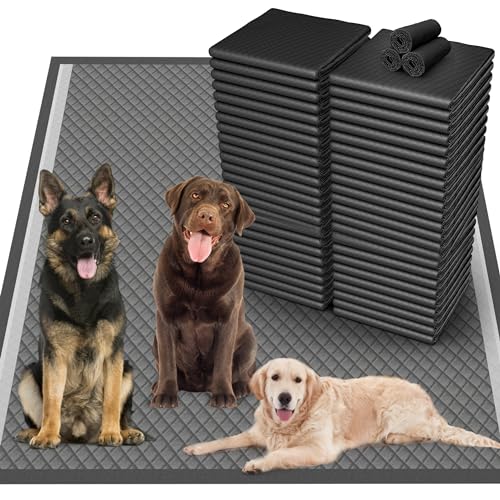 36"x36" Activated Charcoal Pee Pads for Dogs , 32 Count, Extra Large, Super Absorbent, Leakproof and Odor Resistant, Disposable Puppy Pads, Pet Training Pads, Potty Pads - size: 36"x36"