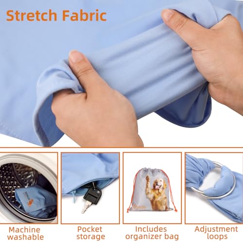 Dog Sling Carrier for Small Dogs,Carrying Wrap Anti-Anxiety Cat Sling,Adjustable Pet Sling (Light Blue) - color: light blue