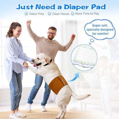 Dog Diaper Liners 100ct, Super Leak Proof and Absorption Disposable Dog Diaper Booster Pads for Female and Male Fit Most Reusable Pet Belly Bands, Wraps, and Period Diapers (X-Large，XL-100ct) - size: X-Large