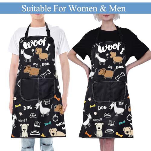 CMNIM Cute Dog Grooming Apron - Waterproof & Perfect for Trainers & Groomers - color: 231122 Dog Woof