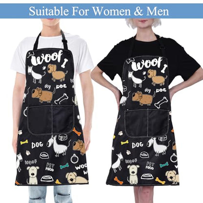 CMNIM Cute Dog Grooming Apron - Waterproof & Perfect for Trainers & Groomers - color: 231122 Dog Woof