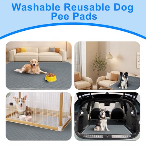 Washable Pee Pads for Dogs 34"x36" Reusable Puppy Pad Pet Training Pads, Waterproof Mat Non-Slip, Dog Pee Pad Whelping Pads Dog Mat-Playpen,Crate,Sofo,Car,Potty,Bed - size: 34"×36"
