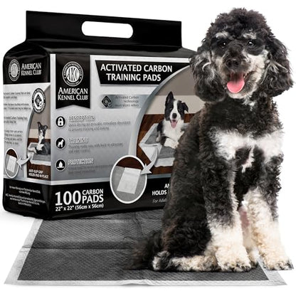 American Kennel Club Carbon-Activated Puppy Training Pads – 100 Count, 22 x 22