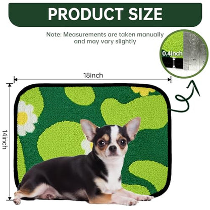 Qeils Reusable Puppy Pads for Small Dogs, Washable Pee Pads with Non-Slip , Absorbent Leakproof Mat for Crates, Playpens, Pet Beds & Whelping, Indoor Potty Training Grass Green, 14"x18", 2 Pack - size: 14"x18"(Pack of 2)