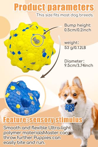 Moonorange 3.7'' Dog Balls for Dogs Aggressive Chewers Indestructible Tennis Durable Bouncy Interactive Dog Toy for Fetch Game Floating Balls (Grey Large) - color: Grey-Large
