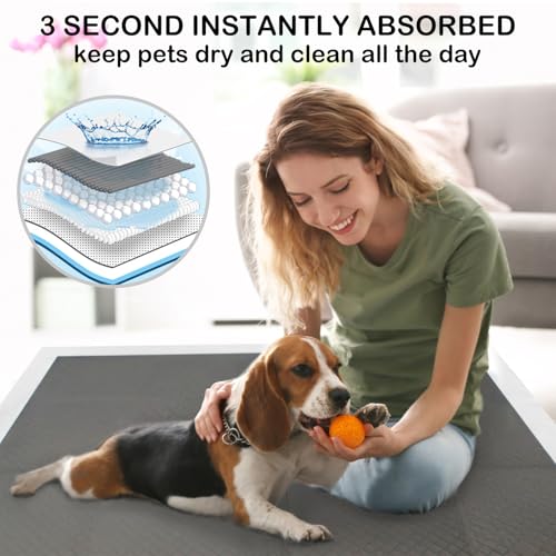 Extra Large 54"x37" 25 Pcs Odor-Control Super Absorbency Charcoal Pee Pads for Dogs,Leak-Proof Pet Training Pee Pads,Thicken Disposable Potty Pads Puppy Training Pads for Cats Rabbits