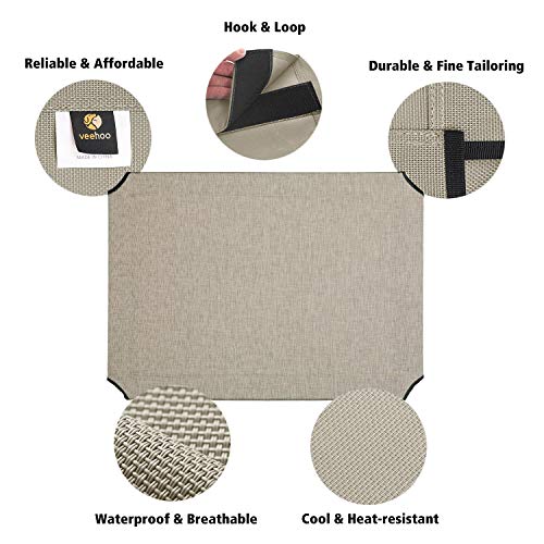 Veehoo Dog Bed Cover for CWC1803-L - color: Beige Coffee, size: 42.0"L x 30.0"W x 0.2"Th