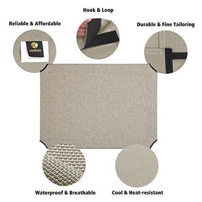 Veehoo Dog Bed Cover for CWC1803-XL - color: Beige Coffee, size: 49.0"L x 33.0"W x 0.2"Th