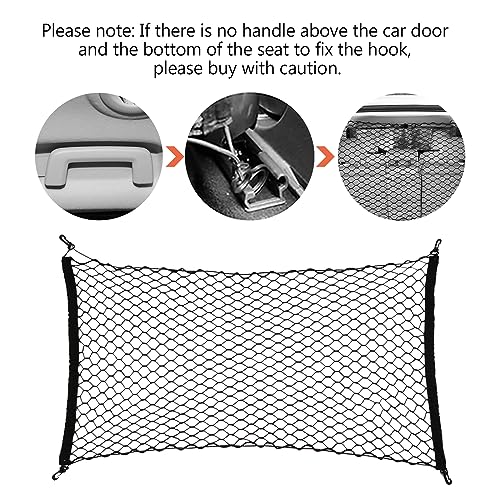 Dog Car Net Barrier for SUV - Pet Car Divider Back Seat Barrier Net, Easy to Install and Remove,with Flexible Bungee Cords Adjustable for Trucks, SUV, Vans, Universal Fit Sturdy Mesh (47 * 27 inches)