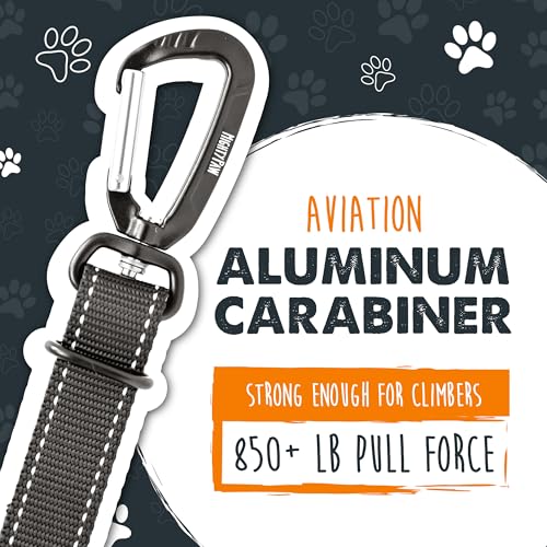 Mighty Paw Dog Seat Belt for Car - Safe Distraction Free Driving, Heavy-Duty Design with Aviation Grade Aluminum Carabiner, Adjustable Dog Seatbelt Harness for Small, Medium and Large Pets - style: Buckle Attachment (Most Popular)