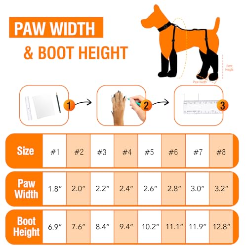 Dog Suspender Boots, Waterproof Dog Rain Boots, Puppy Snow Shoes for Winter, Anti Dirt Pants with Shoes, Adjustable Suspender Pants for Outdoor Walking & Paw Protectors - size: 7