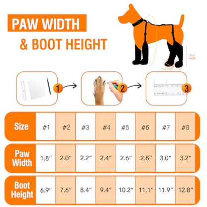 Dog Suspender Boots, Waterproof Dog Rain Boots, Puppy Snow Shoes for Winter, Anti Dirt Pants with Shoes, Adjustable Suspender Pants for Outdoor Walking & Paw Protectors - size: 7