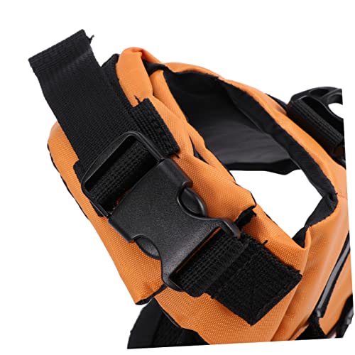GANAZONO Jacket Ripstop Pet Life Preserver with Handle Reflective Orange Safety Vest for Dogs Quick Release Buckles Breathable Xs for Swimming Boating Walking