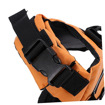 GANAZONO Jacket Ripstop Pet Life Preserver with Handle Reflective Orange Safety Vest for Dogs Quick Release Buckles Breathable Xs for Swimming Boating Walking