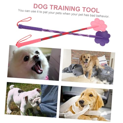 Abaodam 2Pcs Paw Shape Dog Training Flexible Rubber Training Tool for Small Dogs Equipment to Enhance Intelligence and Obedience Fun Pet