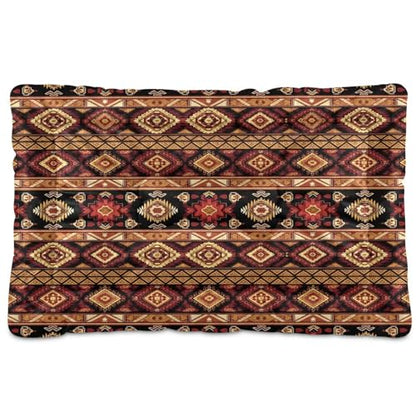 Tribal Stripe Pattern Pet Bed Mat for Dogs and Cats, Soft Washable Crate Pad with Non-Slip Bottom, Cozy Bed Cushion for Small Medium Large Pets, 18x24 Inch - size: Small