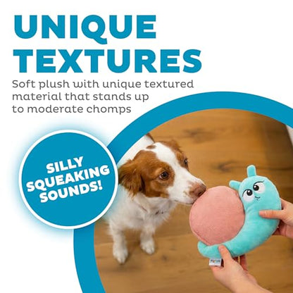 Outward Hound Coated Critterz Dog Toy – Plush & Molded Texture, Squeaky Fetch, Small & Medium Dogs, Snail, 8.7" - color: Coated Critterz Snail